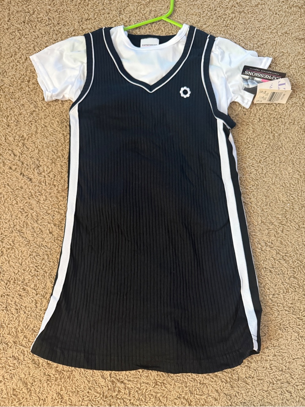 Y2K Girls' Tank Dress with Tee 10Y